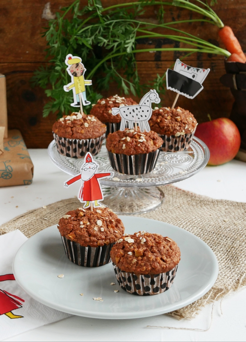 Sinterklaas muffins met appel || cookedbyrenske 